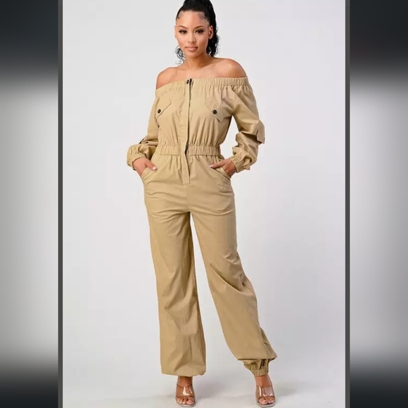 Pants - Khaki Jumpsuit